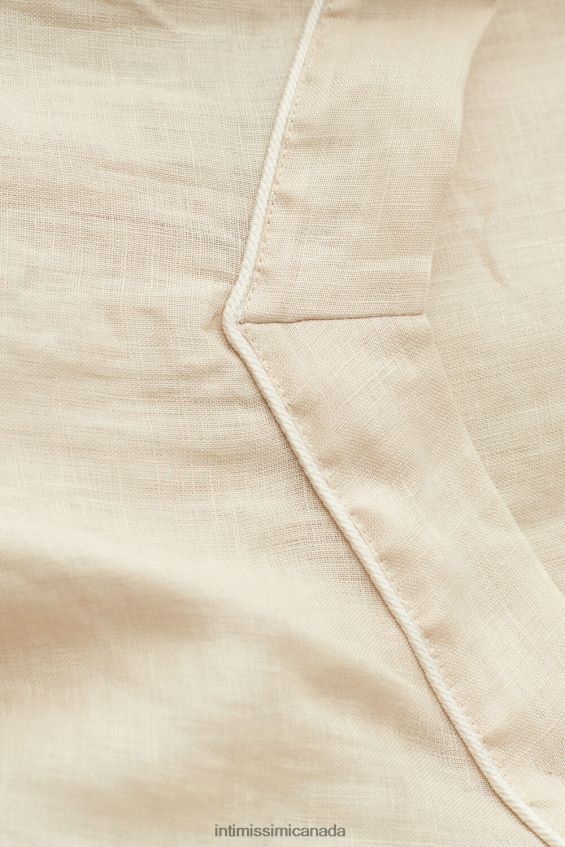 Apparel CA Intimissimi Women Yacht Night Linen Top 913I-Beige Rope DD6R6T1284