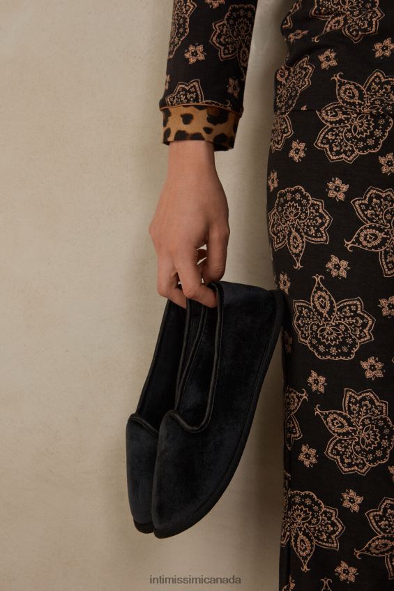 Slippers CA Intimissimi Women Friulian-Style Slippers 019-Black DD6R6T1608