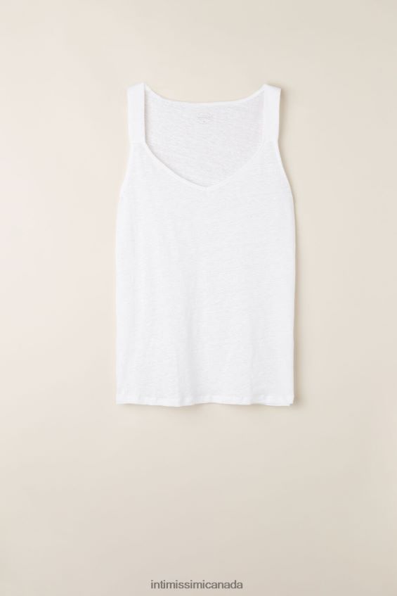 Apparel CA Intimissimi Women Linen Camisole 001-White DD6R6T1311