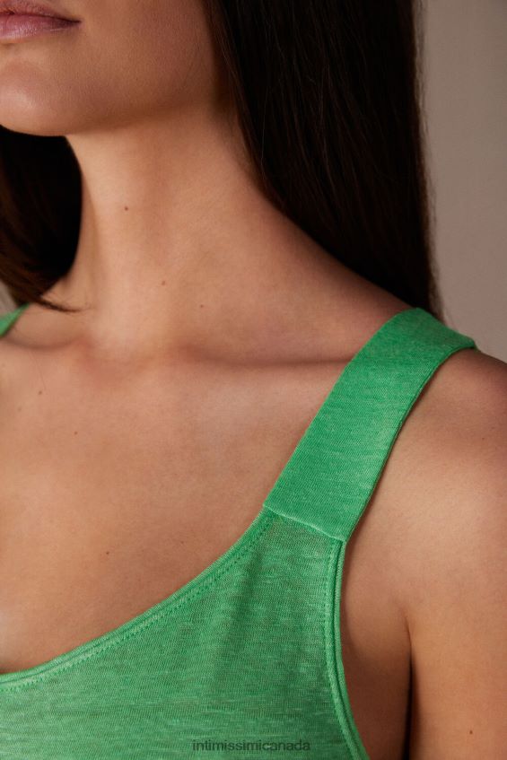 Apparel CA Intimissimi Women Linen Camisole 218J-Apple Mint DD6R6T1307