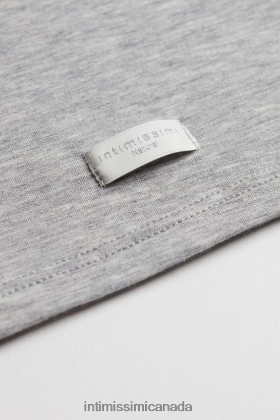 Apparel CA Intimissimi Women Natural Cotton Strappy Top 031-Light Grey Melange DD6R6T1485
