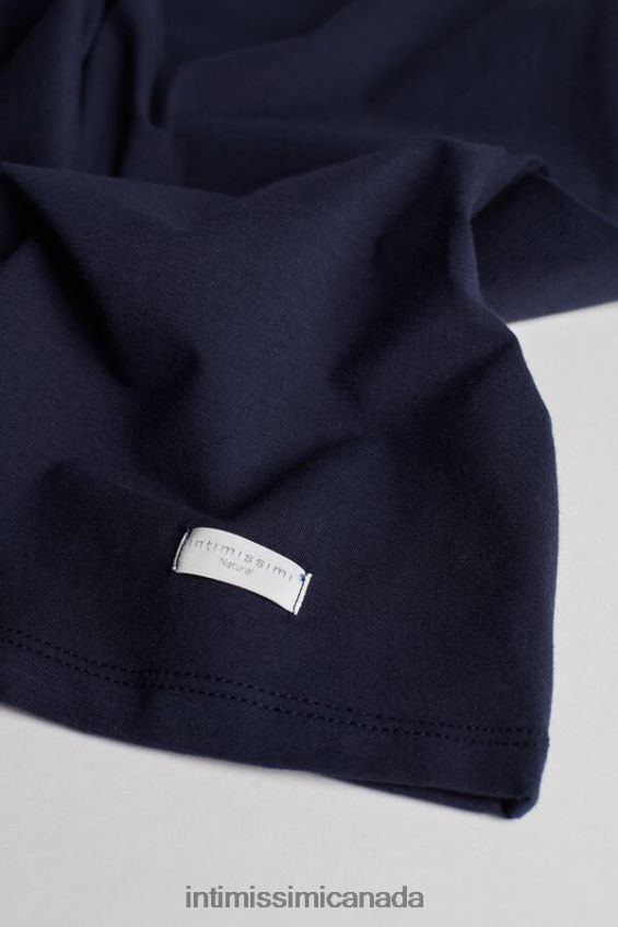 Apparel CA Intimissimi Women Natural Cotton Strappy Top 1467-Intense Blue DD6R6T1458