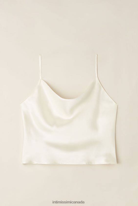 Apparel CA Intimissimi Women Short Silk Camisole 2127-Powder White DD6R6T1319