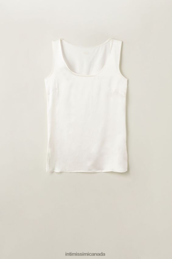 Apparel CA Intimissimi Women Silk and Modal Vest 2127-Powder White DD6R6T1369