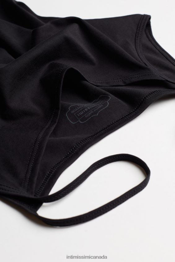 Apparel CA Intimissimi Women Ultrafresh Supima Cotton Vest Top 019-Black DD6R6T1464