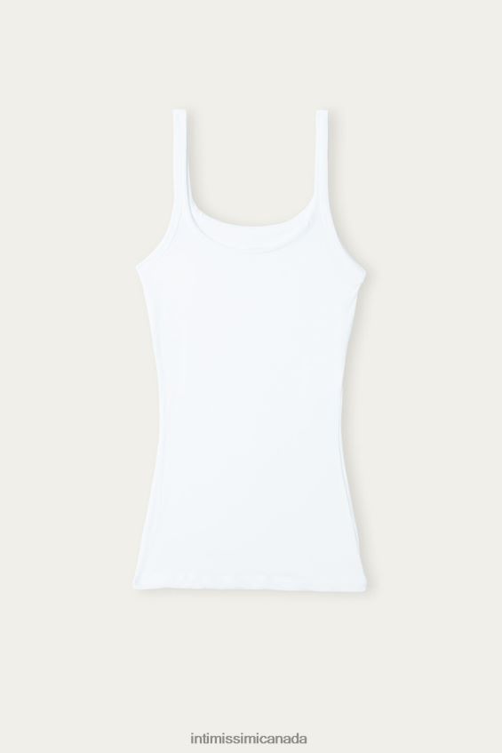 Apparel CA Intimissimi Women Ultralight Supima Cotton Top 001-White DD6R6T1389