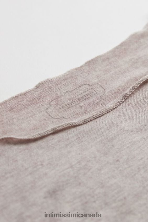 Apparel CA Intimissimi Women Boat Neck Modal Cashmere Ultralight Jumper 7525-Shell Beige Melange DD6R6T1450