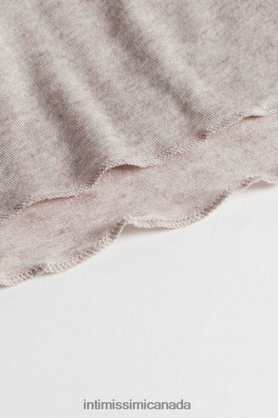 Apparel CA Intimissimi Women Modal Cashmere Ultralight High-Neck Top 7525-Shell Beige Melange DD6R6T1443